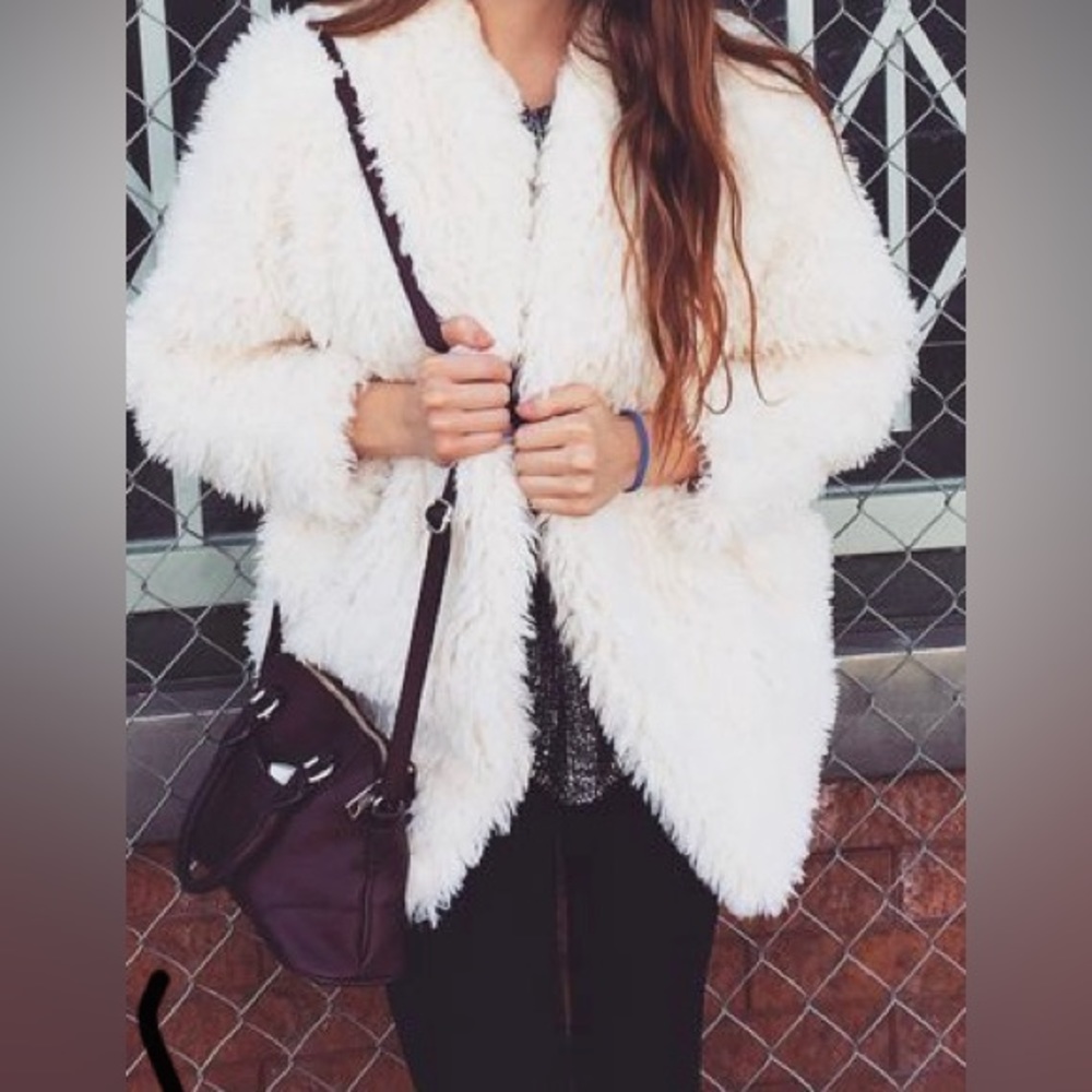 Express Fuzzy White Jacket